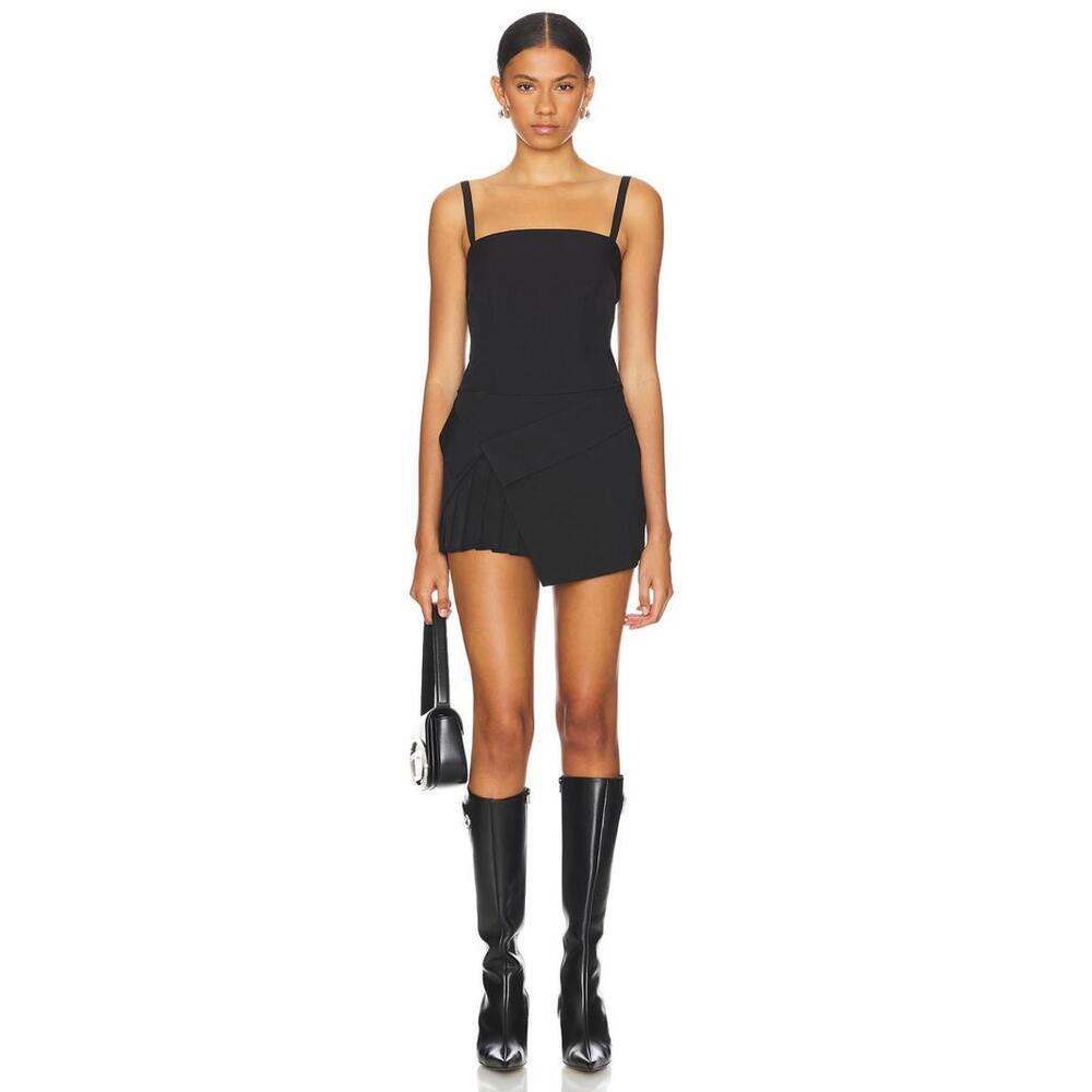 superdown alia skirt set in black